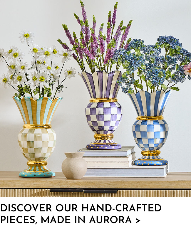 Discover our hand-crafted pieces, made in Aurora